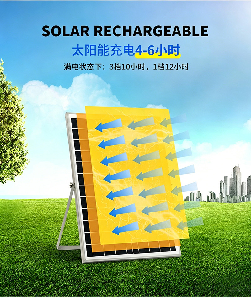 家用户外太阳能灭蚊风扇充电风扇大续航大风力16寸跨境露营风扇落
